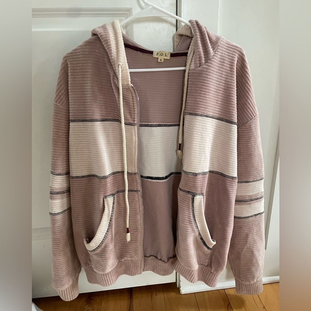 Ribbed pink jacket